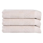 Cotton Geometric Jacquard Absorbent Bath Towel Set of 3