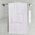 Rolla Cotton Geometric Jacquard Absorbent 3 Piece Towel Set
