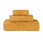 Superior Napa Zero Twist Cotton Waffle Honeycomb 3 Piece Towel Set
