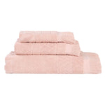 Rolla Cotton Geometric Jacquard Absorbent 3 Piece Towel Set