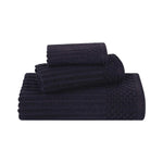 Superior Soho Ribbed Cotton Absorbent 3 Piece Assorted Towel Set