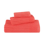 Superior Soho Ribbed Cotton Absorbent 3 Piece Assorted Towel Set