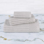 Superior Soho Ribbed Cotton Absorbent 3 Piece Assorted Towel Set
