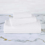 Superior Soho Ribbed Cotton Absorbent 3 Piece Assorted Towel Set