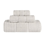 Superior Napa Zero Twist Cotton Waffle Honeycomb 3 Piece Towel Set