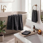 Wisteria Floral Jacquard 3-Piece Cotton Towel Set – Medium Weight Bathroom Towels