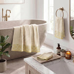 Wisteria Floral Jacquard 3-Piece Cotton Towel Set – Medium Weight Bathroom Towels