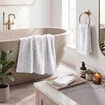 Wisteria Floral Jacquard 3-Piece Cotton Towel Set – Medium Weight Bathroom Towels