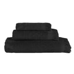 Rolla Cotton Geometric Jacquard Absorbent 3 Piece Towel Set
