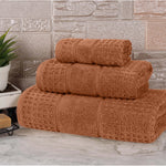 Superior Napa Zero Twist Cotton Waffle Honeycomb 3 Piece Towel Set