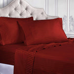 400 Thread Count Egyptian Cotton Sateen Stripe Bed Sheet Set