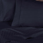 400 Thread Count Egyptian Cotton Sateen Stripe Bed Sheet Set