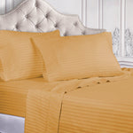 300 Thread Count Egyptian Cotton Sateen Stripe Bed Sheet Set