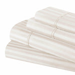 400 Thread Count Egyptian Cotton Sateen Stripe Bed Sheet Set
