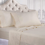 400 Thread Count Egyptian Cotton Sateen Stripe Bed Sheet Set