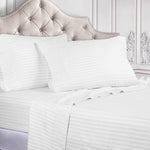 400 Thread Count Egyptian Cotton Sateen Stripe Bed Sheet Set