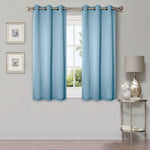 Solid Machine Washable Room Darkening Blackout Curtains, Set of 2