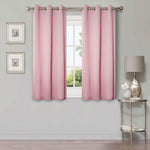 Blackout Window Curtains Solid Room Darkening Washable Set of 2