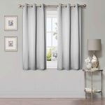 Blackout Window Curtains Solid Room Darkening Washable Set of 2