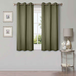 Blackout Window Curtains Solid Room Darkening Washable Set of 2