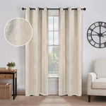Senna Textured Woven Blackout 2-Piece Curtain Panel Set – Room Darkening Window Drapes