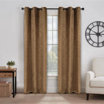 Senna Textured Woven Blackout 2-Piece Curtain Panel Set – Room Darkening Window Drapes