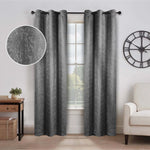Senna Textured Woven Blackout 2-Piece Curtain Panel Set – Room Darkening Window Drapes