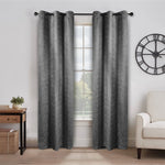 Senna Textured Woven Blackout 2-Piece Curtain Panel Set – Room Darkening Window Drapes