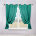 Classic Modern Solid Room Darkening Blackout Curtain Panels, Set of 2