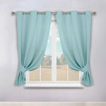 Classic Modern Solid Room Darkening Blackout Curtain Panels, Set of 2