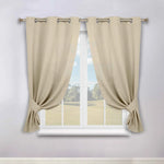 Classic Modern Solid Room Darkening Blackout Curtain Panels, Set of 2