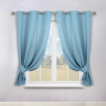 Classic Modern Solid Room Darkening Blackout Curtain Panels, Set of 2