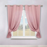 Classic Modern Solid Room Darkening Blackout Curtain Panels, Set of 2