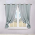 Classic Modern Solid Room Darkening Blackout Curtain Panels, Set of 2