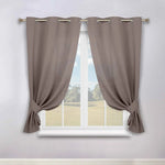 Classic Modern Solid Room Darkening Blackout Curtain Panels, Set of 2