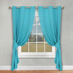 Classic Modern Solid Room Darkening Blackout Curtain Panels, Set of 2