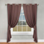 Classic Modern Solid Room Darkening Blackout Curtain Panels, Set of 2