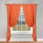 Classic Modern Solid Room Darkening Blackout Curtain Panels, Set of 2