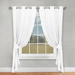 Classic Modern Solid Room Darkening Blackout Curtain Panels, Set of 2