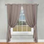 Classic Modern Solid Room Darkening Blackout Curtain Panels, Set of 2