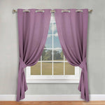 Classic Modern Solid Room Darkening Blackout Curtain Panels, Set of 2