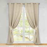 Classic Modern Solid Room Darkening Blackout Curtain Panels, Set of 2