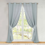 Classic Modern Solid Room Darkening Blackout Curtain Panels, Set of 2