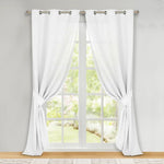 Classic Modern Solid Room Darkening Blackout Curtain Panels, Set of 2