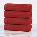 Superior Soho Ribbed Cotton Super Absorbent 4 Piece Hand Towel Set