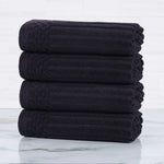 Superior Soho Ribbed Cotton Super Absorbent 4 Piece Hand Towel Set