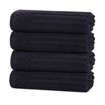 Superior Soho Ribbed Cotton Super Absorbent 4 Piece Hand Towel Set