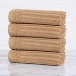 Superior Soho Ribbed Cotton Super Absorbent 4 Piece Hand Towel Set