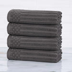 Superior Soho Ribbed Cotton Super Absorbent 4 Piece Hand Towel Set