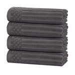 Superior Soho Ribbed Cotton Super Absorbent 4 Piece Hand Towel Set